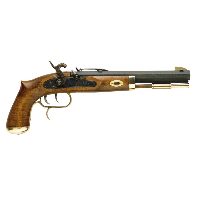 Traditions P1100 Trapper  SAO 50 Cal 11 Percussion 9.75 1rd Blued Frame  Barrel Hardwood Grip