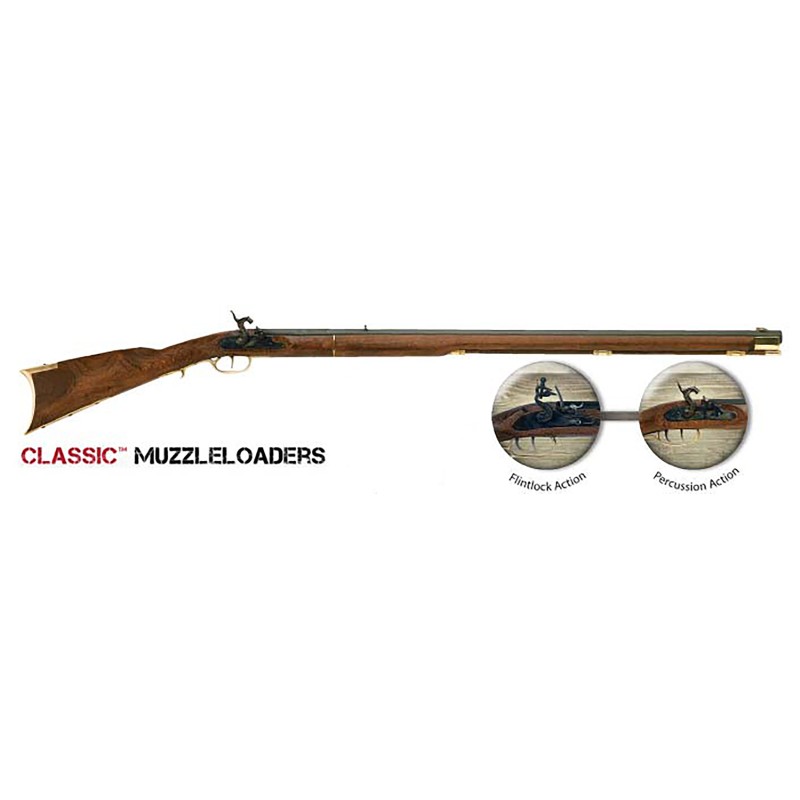 Traditions R2010 Kentucky Rifle  50 Cal Flintlock 33.50 Color Case Hardened Walnut