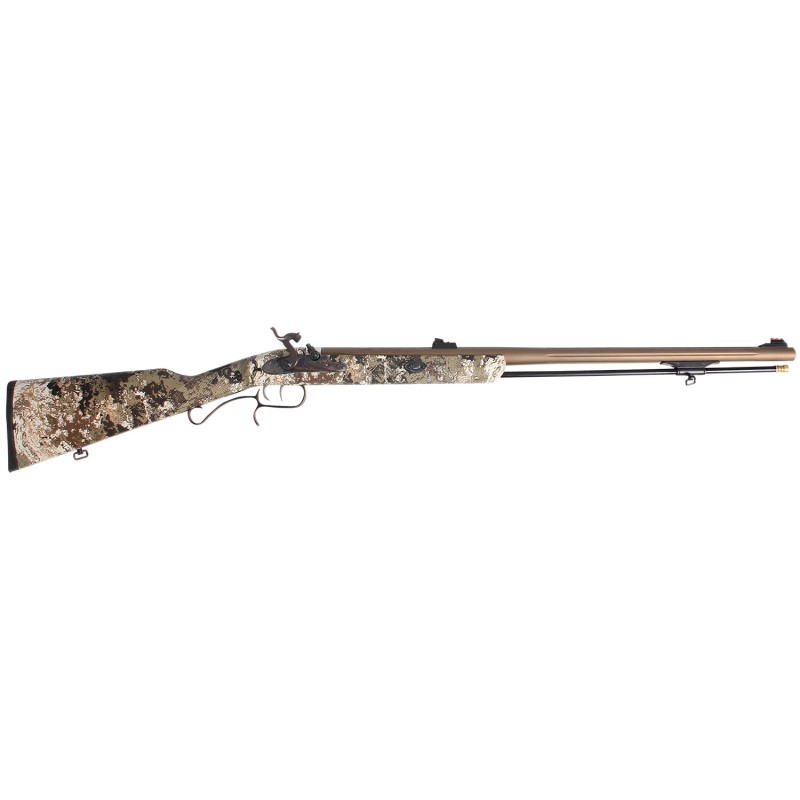 Traditions R3980525 ShedHorn  50 Cal Musket 26 Fluted Stainless BarrelRec Veil Wideland Synthetic Stock Williams Fiber Optic Sig