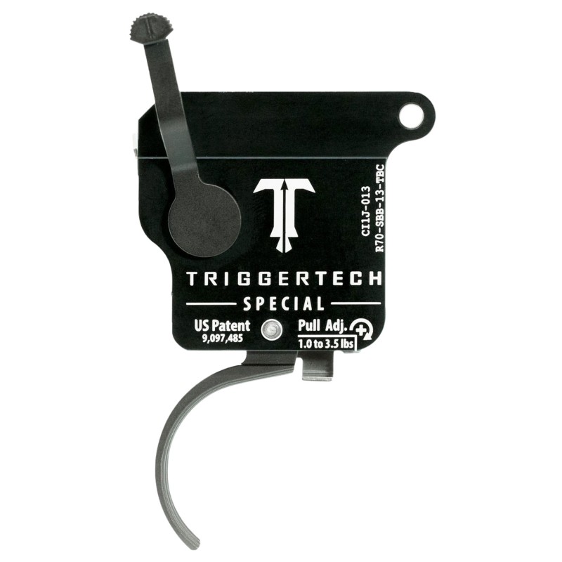 TriggerTech R70SBB13TBC Special  SingleStage Traditional Curved Trigger with 13.50 lbs Draw Weight for Remington 700 Right