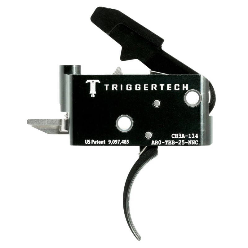 TriggerTech AROTBB25NNC Adaptable Primary TwoStage Traditional Curved Trigger with 2.505 lbs Draw Weight for AR15 Right