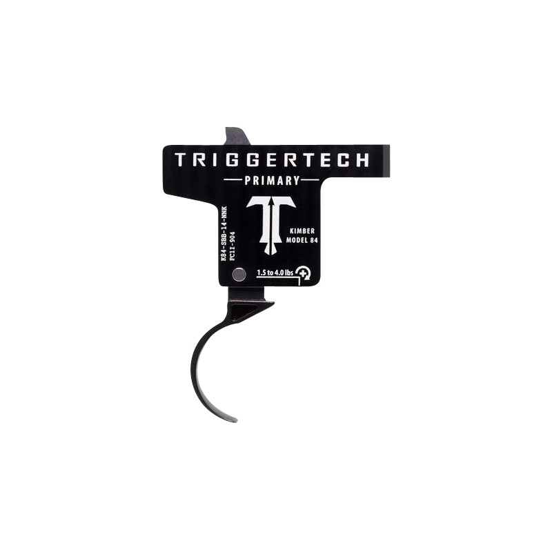 TriggerTech K84SBB14NNK Primary  SingleStage Curved Trigger with 1.504 lbs Draw Weight  Black PVD Finish for Kimber M84