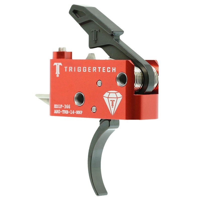 TriggerTech AR0TRB14NNP Diamond  TwoStage Black Pro Curved Trigger with 1.504 lbs Draw Weight for AR15 Right