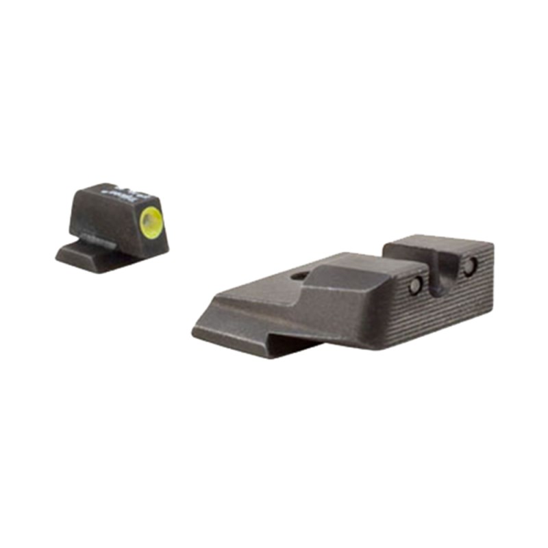 Trijicon 600558 HD Night Sights Smith  Wesson MP SD9 SD40  Black  Green Tritium Yellow Outline Front Sight Green Tritium Black O