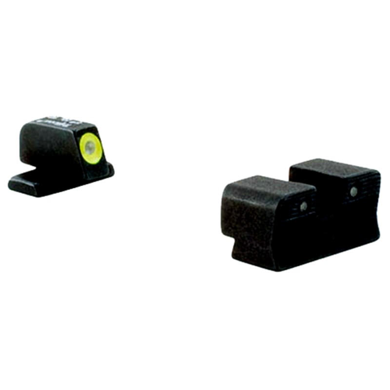 Trijicon 600573 HD Night Sights for Sig Sauer 8 Front 8 Rear  Black  Green Tritium Yellow Outline Front Sight Green Tritium Blac