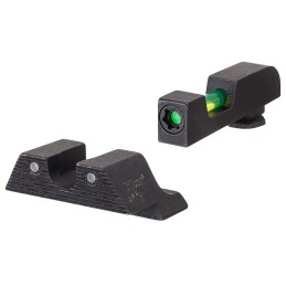 Trijicon 601106 DI Night Sight Set Glock Small Frame  Black  Green TritiumFiber Optic Front Sight Black Outline Front Sight Gree