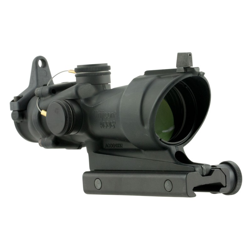 Trijicon 100091 ACOG  Black Hardcoat Anodized 4x32mm Illuminated Amber Crosshair 223 Reticle