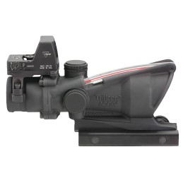 Trijicon 100549 ACOG Combo Matte Black 4x32mm Illuminated Red Chevron .2235.56 BDC Reticle