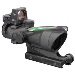 Trijicon 100552 ACOG Combo 4x 32mm Obj 36.80 ft  100 yds FOV Matte Black Finish Dual Illuminated Green Crosshair 223 Ballistic R