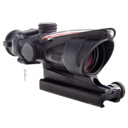 Trijicon 100215 ACOG  Black Hardcoat Anodized 4x32mm Illuminated Red Chevron .2235.56 BDC Reticle