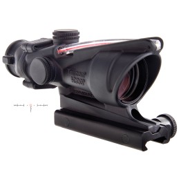 Trijicon 100219 ACOG  Black Hardcoat Anodized 4x32mm Illuminated Red Horseshoe .2235.56 BDC Reticle