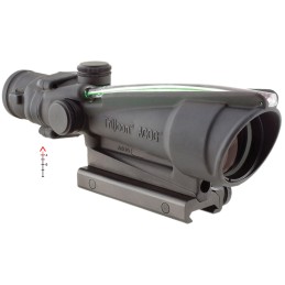 Trijicon 100144 ACOG  Black Hardcoat Anodized 3.5x35mm Illuminated Green Chevron .3087.62 BDC Reticle