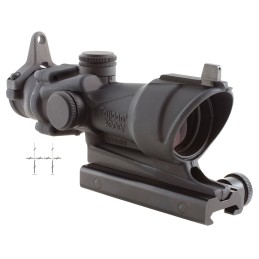 Trijicon 100092 ACOG  Black Hardcoat Anodized 4x32mm Illuminated Amber Crosshair .3087.62 BDC Reticle