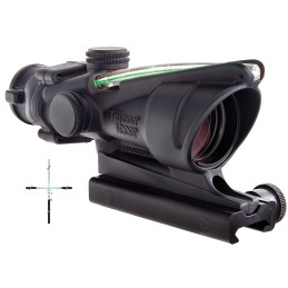 Trijicon 100209 ACOG  Black Hardcoat Anodized 4x32mm Illuminated Green Crosshair .2235.56 BDC Reticle