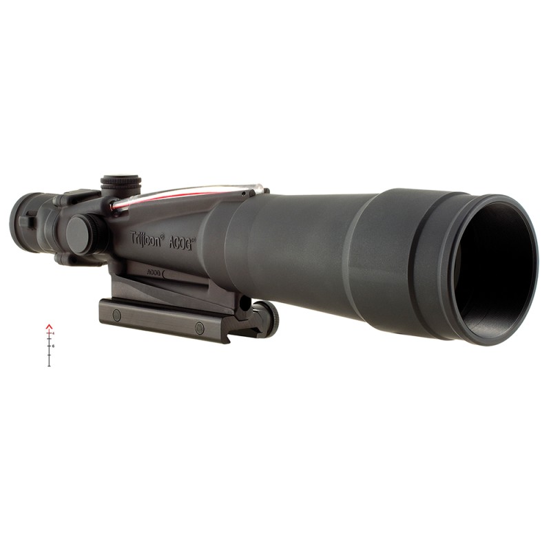 Trijicon 100173 ACOG  Black Hardcoat Anodized 5.5x50mm Illuminated Red Chevron .2235.56 BDC Reticle