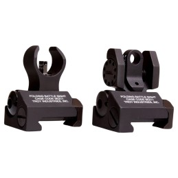 Troy Ind SSIGIARSTBT00 Tritium Micro BattleSight Set HK Front  Round Rear  Black Hardcoat Anodized