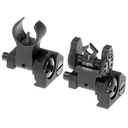 Troy Ind SSIGMCMSTBT01 Tritium Micro BattleSight Set M4 Front  Dioptic Rear  Black Hardcoat Anodized