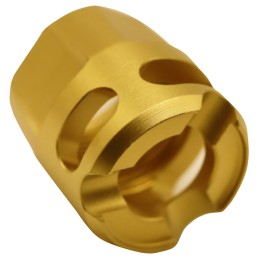 True Precision Inc TPYMICROG Micro Compensator YType Gold 416R Stainless Steel 12x28 Threads 9mm