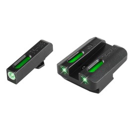 TruGlo TG13WA1A TFX  Black  Green Tritium  Fiber Optic White Outline Front Sight Green Tritium  Fiber Optic Rear Sight