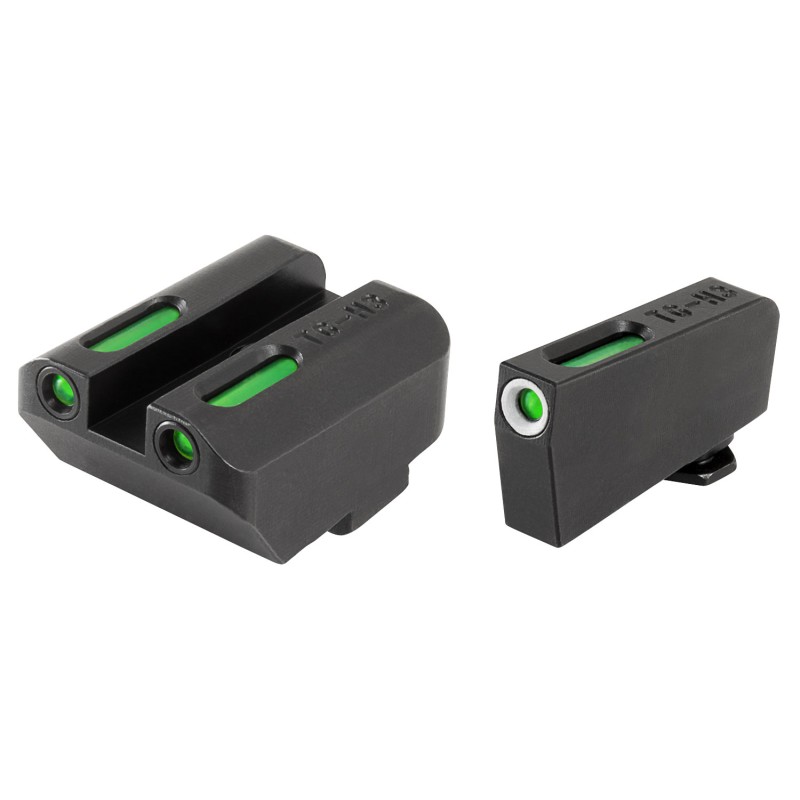 TruGlo TG13GL4A TFX  Black  Green Tritium  Fiber Optic White Outline Front Sight Green Tritium  Fiber Optic Rear Sight