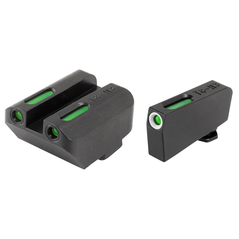 TruGlo TG13GL5A TFX  Black  Green Tritium  Fiber Optic White Outline Front Sight Green Tritium  Fiber Optic Rear Sight