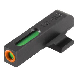 TruGlo TG13BR1PC TFX Pro  Black  Green Tritium  Fiber Optic Orange Outline Front Sight