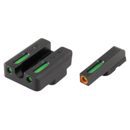 TruGlo TG13CZ1PC TFX Pro  Black  Green Tritium  Fiber Optic Orange Outline Front Sight Green Tritium  Fiber Optic Rear Sight