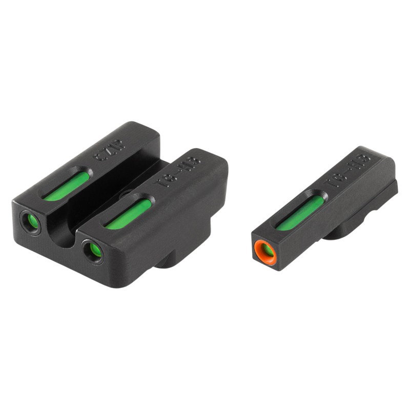 TruGlo TG13CZ1PC TFX Pro  Black  Green Tritium  Fiber Optic Orange Outline Front Sight Green Tritium  Fiber Optic Rear Sight