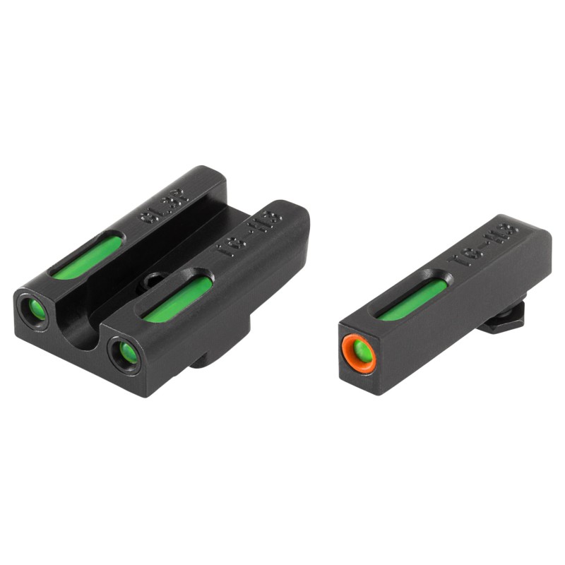 TruGlo TG13GL3PC TFX Pro  Black  Green Tritium  Fiber Optic Orange Outline Front Sight Green Tritium  Fiber Optic Rear Sight