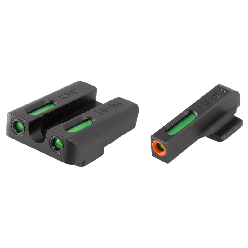 TruGlo TG13KA1PC TFX Pro  Black  Green Tritium  Fiber Optic Orange Outline Front Sight Green Tritium  Fiber Optic Rear Sight