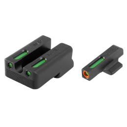 TruGlo TG13NV2PC TFX Pro  Black  Green Tritium  Fiber Optic Orange Outline Front Sight Green Tritium  Fiber Optic Rear Sight