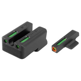 TruGlo TG13NV3PC TFX Pro  Black  Green Tritium  Fiber Optic Orange Outline Front Sight Green Tritium  Fiber Optic Rear Sight