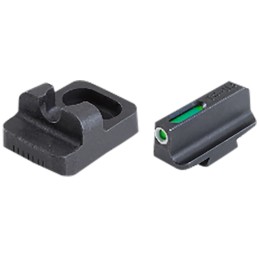 TruGlo TG13RM1PB TFX Pro Sights For Remington Shotguns  Black   Green Tritium Fiber Optic  White Outline Front Sight Black Rear 