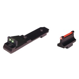 TruGlo TG114 Lever Action Rifle Sights  Black 0.500 Red Front Green Rear Adjustable for Henry Rifles