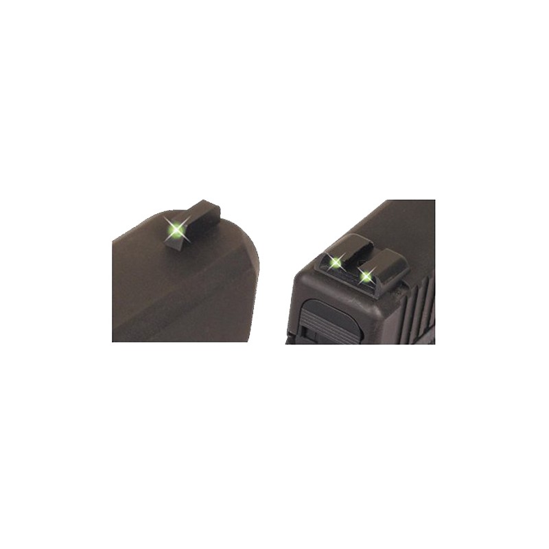 TruGlo TG231S1 Tritium  Black  Green Tritium Front Sight Green Tritium Rear Sight