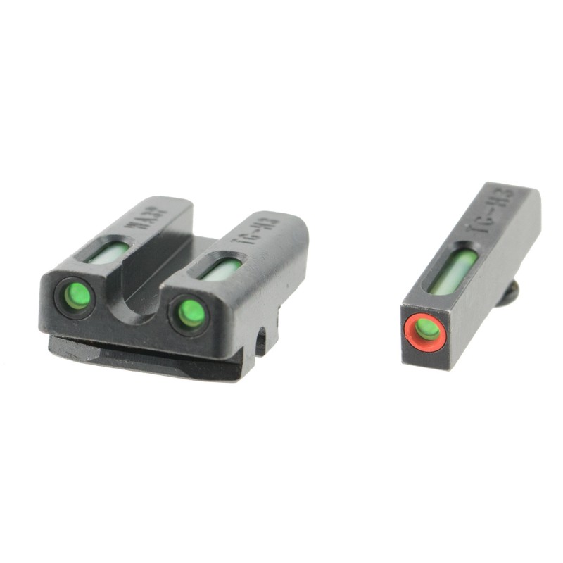 TruGlo TG13WA3PC TFX Pro  Black  Green Tritium  Fiber Optic Orange Outline Front Sight Green Tritium  Fiber Optic Rear Sight