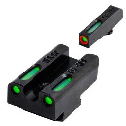 TruGlo TG13WA4PC TFX Pro  Black  Green Tritium  Fiber Optic Orange Outline Front Sight Green Tritium  Fiber Optic Rear Sight