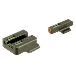 TruGlo TG13RS3PC TFX Pro  Black  Green Tritium  Fiber Optic Orange Outline Front Sight Green Tritium  Fiber Optic Rear Sight