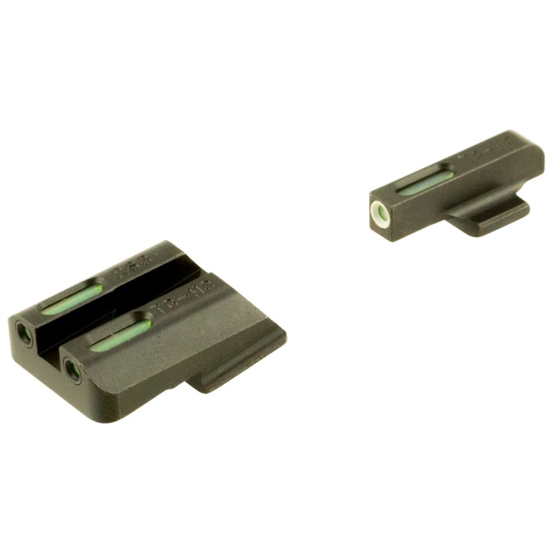 TruGlo TG13RS3A TFX  Black  Green Tritium  Fiber Optic White Outline Front Sight Green Tritium  Fiber Optic Rear Sight