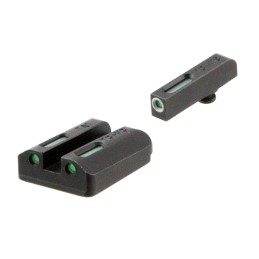 TruGlo TG13TA2A TFX  Black  Green Tritium  Fiber Optic White Outline Front Sight Green Tritium  Fiber Optic Rear Sight