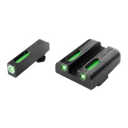 TruGlo TG13GL2A TFX  Black  Green Tritium  Fiber Optic White Outline Front Sight Green Tritium  Fiber Optic Rear Sight