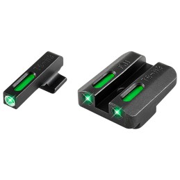 TruGlo TG13FN3A TFX  Black  Green Tritium  Fiber Optic White Outline Front Sight Green Tritium  Fiber Optic Rear Sight