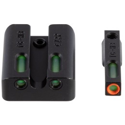 TruGlo TG13CZ2PC TFX Pro  Black  Green Tritium  Fiber Optic Orange Outline Front Sight Green Tritium  Fiber Optic Rear Sight