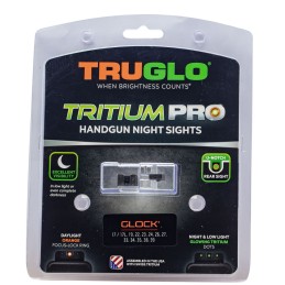 TruGlo TG231G1C Tritium Pro  Black  Green Tritium Orange Outline Front Sight Green Tritium Rear Sight