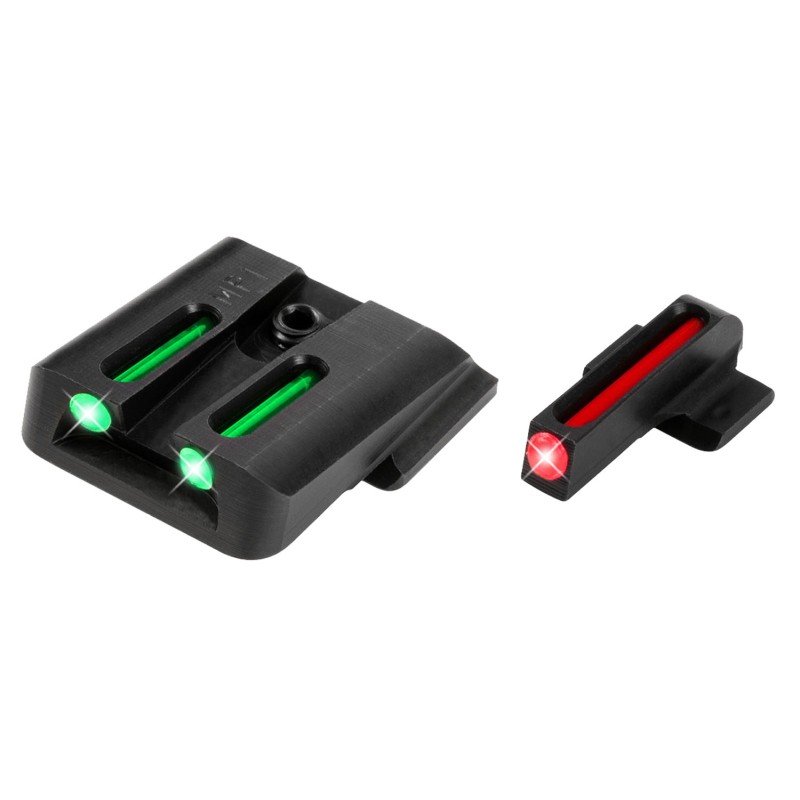 TruGlo TG131MP1 FiberOptic  Black  Red Fiber Optic Front Sight Green Fiber Optic Rear Sight