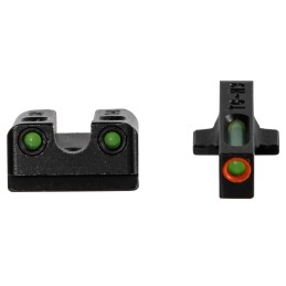 TruGlo TG13SG4PC TFX Pro  Black  Green Tritium  Fiber Optic Orange Outline Front Sight Green Tritium  Fiber Optic Rear Sight