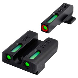 TruGlo TG13SG4A TFX  Black  Green Tritium  Fiber Optic White Outline Front Sight Green Tritium  Fiber Optic Rear Sight