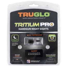 TruGlo TG231G1MC Tritium Pro  Black  Green Tritium Orange Outline Front Sight Green Tritium Rear Sight