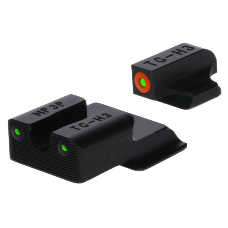 TruGlo TGTG231MP4C Tritium Pro  Black  Green Tritium Orange Outline Front Sight Green Tritium Rear Sight