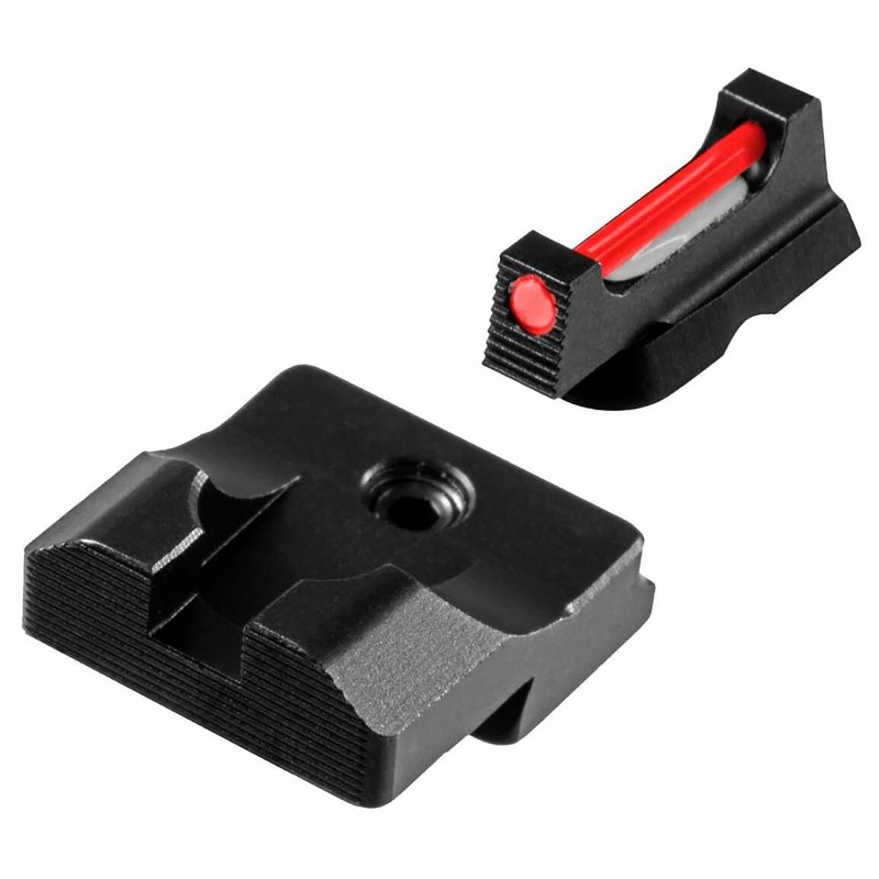 TruGlo TGTG132CZ FiberOptic Pro  Black  Red Fiber Optic Front Sight Black Rear Sight